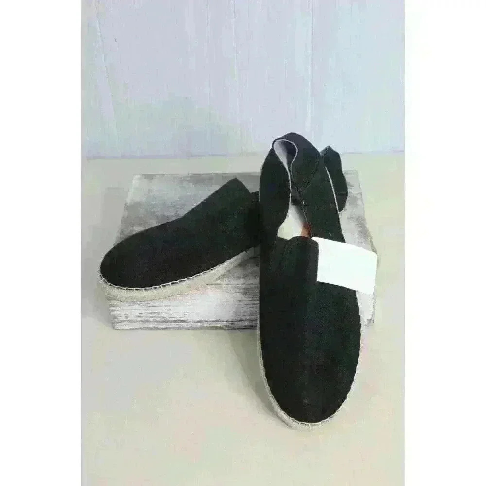 OluKai Kaula PA'A Kapa‎ Women's Black Slip On Canvas Loafers Boat Shoes Size 11